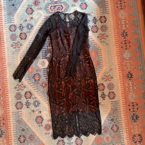 Rachel Roy MIDI lace cocktail dress size 2